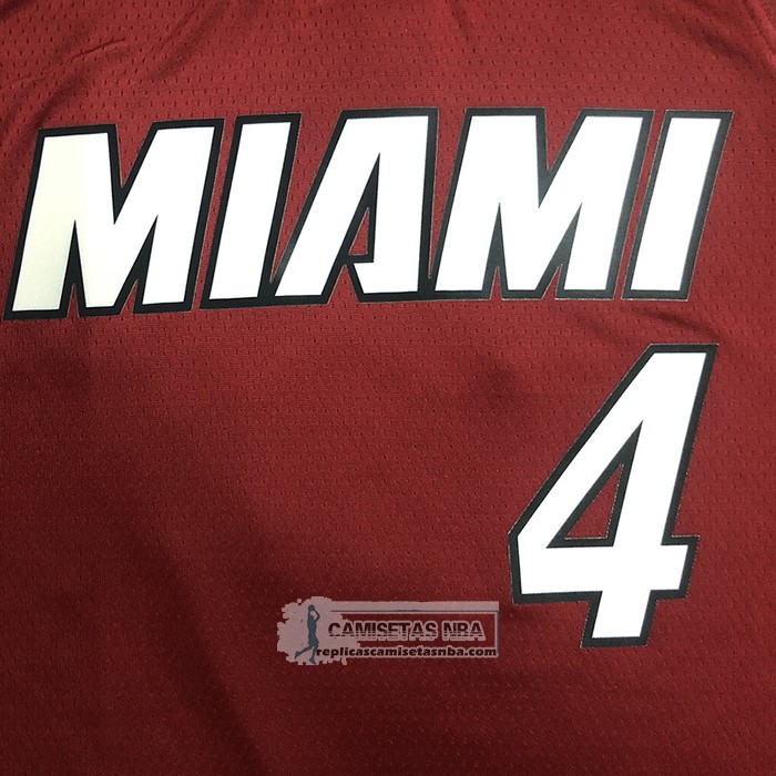 Camiseta Miami Heat Victor Oladipo NO 4 Statement 2020-21 Rojo